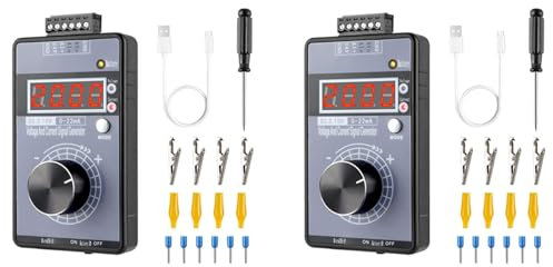 ClAZTyict 2X Generador de SeñAl 0/4-20MA DC 0-10V, Generador AnalóGico con Pantalla LCD de 4 DíGitos, PrecisióN 0,01, para Pruebas de PLC/Panel