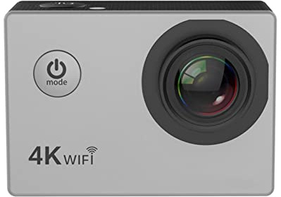 Action Camera Action Camera Full HD 4K 30fps WiFi 2.0 Screen Waterproof Underwater Camera Sports DV Cam (Bundle : Option 8 Color : Silver)