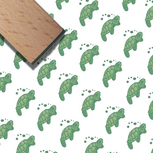 craspire Mini hölzerne Stempel Schildkröte 3/5 Zoll niedliche Muster kleine Holzstempel Vintage Wiederverwendbare Druck für DIY Handwerk Karte Scrapbooking Journaling Alben Kartenherstellung Planer