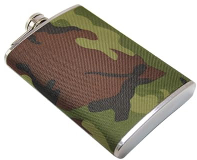 Garneck Frasco De Vino De Acero Inoxidable 304 8 Onzas Protector Oxford Minibotella Resistente