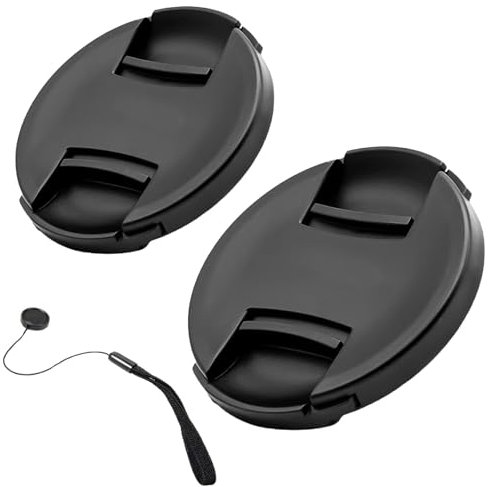 Objektivdeckel 67mm,49mm Objektivdeckel,Snap-On Objektivdeckel,Front Center Pinch Objektivdeckel,Anti-Staub,Anti-Fouling und Anti-Fingerprint,mit Schnur für Canon EOS