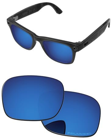 PapaViva Ersatzgläser kompatibel mit Ray-Ban Meta Wayfarer RW4006 50 mm Sonnenbrille, Dunkel wasserfarben, RW4006 50mm