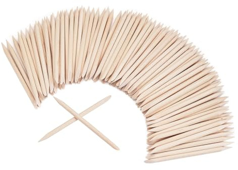 200PCS Orange Sticks for Nails,Cuticle Sticks and Orange Sticks, Cuticle Pusher Sanding Sticks with Double Sided,Nail Swatch Stick for Remover Manicure Pedicure Tool