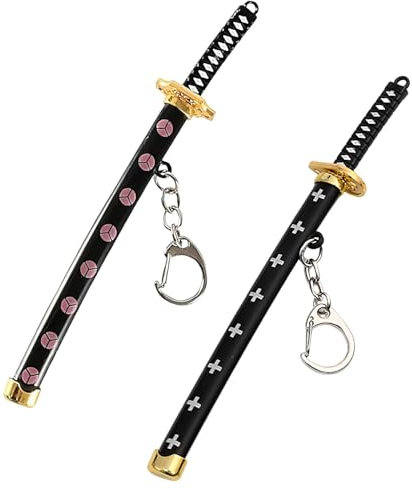 Pièces Samurai Keychain, Keychain D'Armes Créatives, Chaîne De Clés en Métal, Mini-Kavare De Modèle, Porte-Clés Drôle