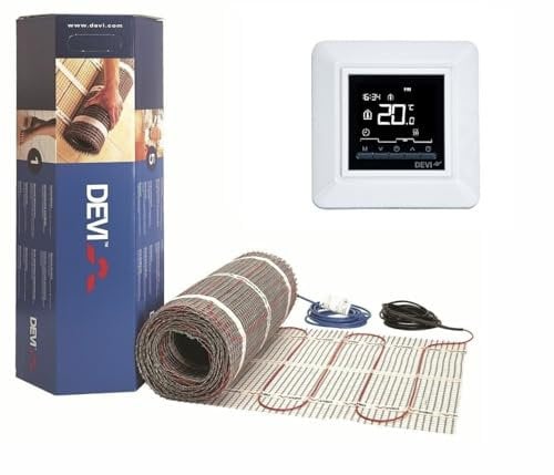 DEVI DEVImat DSVF150 Dünnbett Fußbodenheizung SET mit Devireg Opti (10m2)