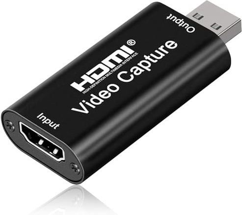 4K HDMI to USB Video Recording Card, USB 2.0 Video Capture Card 1080P Output Record Audio Grabber HDMI Capture Device Compatible with Live Broadcasts, Conference Rooms, Video, Recording Games