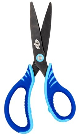 WEDO Gripy Bastelschere 17,5 cm – 1 Schere mit Edelstahlklingen & PVD-Titan-Beschichtung, ergonomisch & rutschfest – Farbe zufällig (Lila, Grün oder Blau) – Ideal für Schule, Büro & Basteln