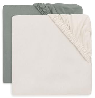 Jollein Jersey Fitted Sheet For Junior Bed Milky Coffee Ivory 2 Pack 70 75x140 150cm