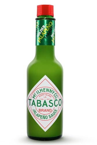 Tabasco Jalapeño Sauce – 4 x 60ml Glasflasche - original - Hot Sauce – mild – 4-er Pack scharfe Jalapeno Chili-Sauce