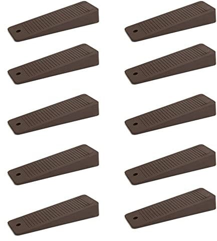 10 x sossai® Türkeil | TSK95 | Türstopper aus Hartgummi | Farbe: Braun