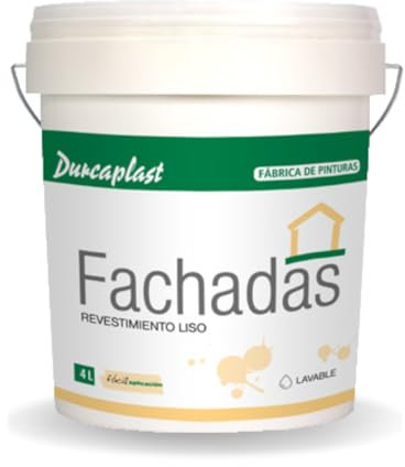 DURCAPLAST PINTURA FACHADAS COLORES Revestimiento de fachadas colores mate. Extraordinaria resistencia al roce, máxima resistencia a la intemperie y al envejecimiento. (4L, VAINILLA 6)