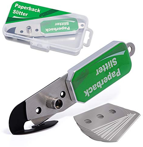 Gomake Vinyl Wraps Cutter Bodyguard Safety Knife with PTFE Coating Feet, Wrapping Paper Roll Cutter with Hidden Stain Steel Blade, for Sign Maker Car Tinting Tool, with 10 PCS Replacement Blades