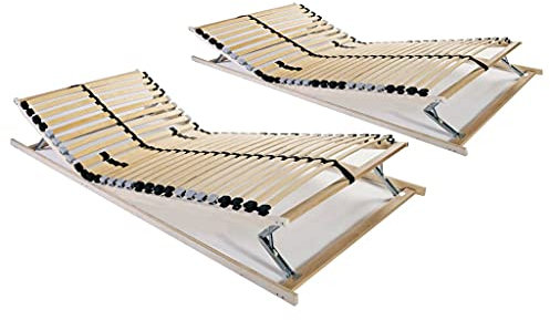 vidaXL Lattenroste 2 STK. mit 28 Latten 7 Zonen 90x200 cm