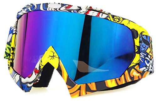 Yunobi Lunettes de motocross – Lunettes de protection coupe-vent pour moto tout-terrain, VTT pour adultes et jeunes