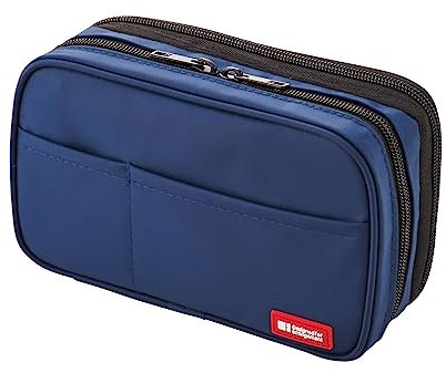 LIHIT LAB Federmäppchen mit großem Fassungsvermögen und doppeltem Reißverschluss, für Schule, Büro, Uni, große Kapazität, 6 Fächer, Federmäppchen, Halter für Erwachsene, Teenager, Jungen, Mädchen,