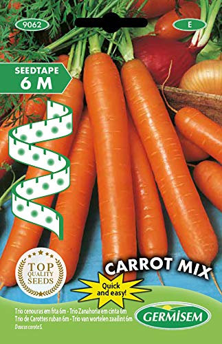 Germisem Carrot Mix Trio Zanahorias Semillas en Cinta de 6 m, EC9062