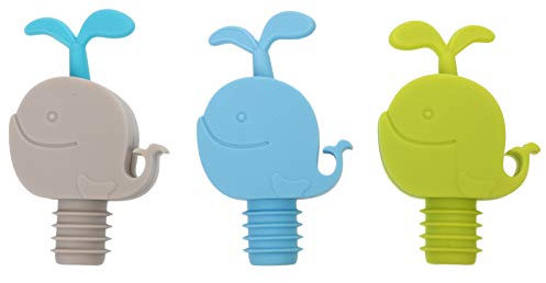 3 Pièces Liège Baleine De Vin Bouchon De Vin Bouchon De Bouchon D'étanchéité Bouchon en Silicone Gel De Silice Cadeau Dauphin