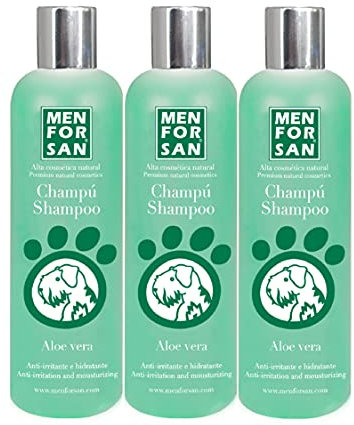 MENFORSAN Aloe Vera Shampoo für Hunde 300ml | Packung mit 3 Einheiten