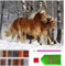 ARTULIO Diamond Painting Set - Pferde im Winterwald - 30x40 cm – 5D Diamant Painting Bilder DIY, Diamond Painting Erwachsene