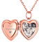 ChicSilver Rose Gold Custom Photo Heart Locket Necklace with 22 Inches Chain Personalized Picture Pendant Necklaces Fashion Jewelry