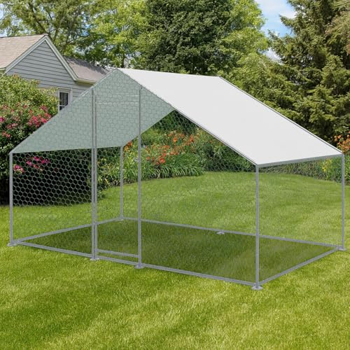 KCT 2x3m Walk In Chicken Run Large Metal Coop Outdoor Enclosure Pen | For Poultry Duck Rabbit Pet Dog Cat