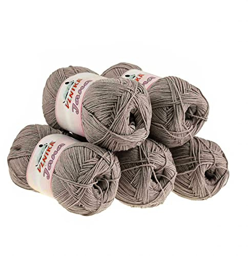 5 x 100g Strickgarn Jana Häkelgarn Strickwolle Häkelwolle, Farbauswahl