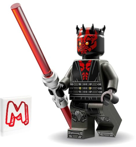 Lego Star Wars The Clone Wars Minifigure - Darth Maul (Printed Legs with Silver Armor) with Dual Lightsaber