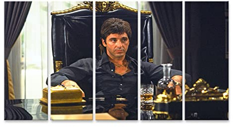 islandburner Bild auf Leinwand Pacino Scarface Tony Montana Kult Gangster Movie Film Ikone V2 Bilder Wandbilder Poster