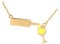 PAURO Womens Stainless Steel Dainty Wine Bottle Beer Cup Y Shaped Necklace, Gold & Yellow