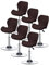 XGANGM Hussen für Barhocker mit Lehne Bezug Barhocker Stretch Stuhlhussen Barhocker Bar Drehstuhlbezug 2/4/6er Set Bar Stuhl Abdeckung Barhocker Schonbezüge mit Kurzer Rückenlehne,Dark Brown,6PCS