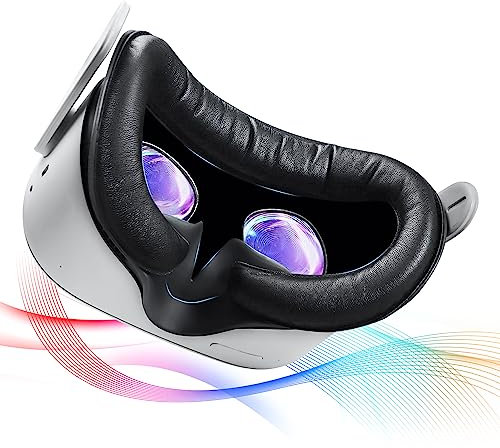 Face Pad & Face Cover Cushion Replacement Compatible with Oculus/Meta Quest 2 -VR Accessories Facial Interface Bracket Foam Soft Silicone & Comfortable Leather Sweat-Proof Anti-Leakage Nose Pad