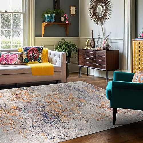 Mazovia Tapis Multicolores - Moderne Abstrait Grande Taille pour Chambre Adulte et Salon - Moquette à Poils Courts Oeko-TEX - Différentes Tailles - 180 x 250 cm