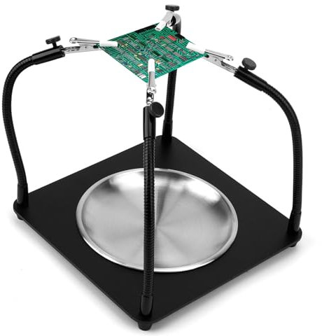 Towviy Troisieme Main avec 4 Bras Flexibles, 3eme Main Soudure Troisieme Main Fer a Souder Support Soudure Electronique pour Réparation Électronique, Loisirs Créatifs, Bijoux, Modelisme
