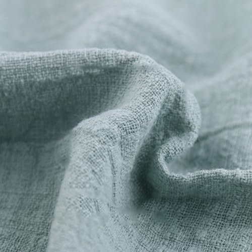 300cm x 130cm Stoffe Stoff aus Baumwolle und Leinen,Dünner Leinenstoff,Stoff Fabric Meterware,Fabric zum Nähen,Dekostoff für DIY Basteln Kleidungsdekoration Tischdekoration,Hellgrün