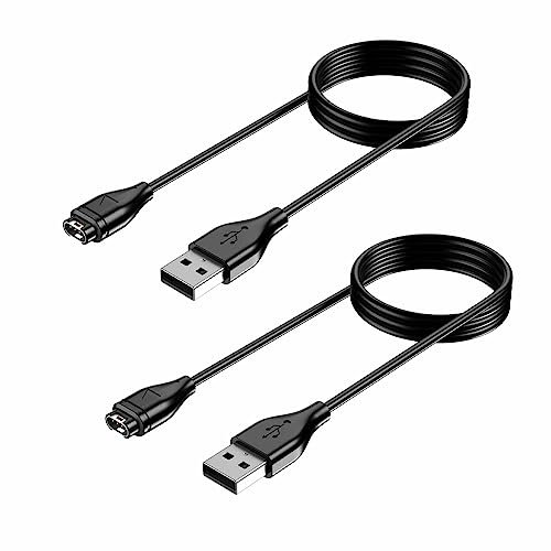 Wanme Caricatore compatibile per Forerunner 255 245 935 945 955 55 265 965, Approach S10 S40 S60, Vivosport, Fenix 6 6S 6X Pro 7 7S 7X 5 5S 5X, Vivoactive 5 3 4, 100cm Cavo USB (2-USB_A)