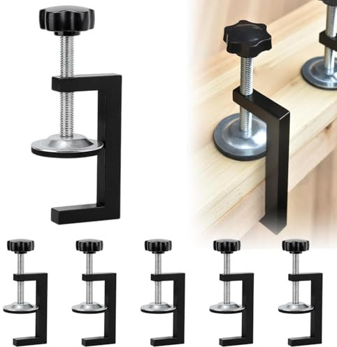 Set di 6 morsetti a G, morsetto da tavolo, supporto universale, morsetto da 10 – 57 mm, morsetto da tavolo, per aiuto per armadi, montaggio a casa, lavorazione del legno fai da te