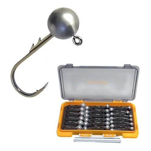 RuiJiaXiang jig heads fishing hooks kit soft bait hooks 3.5g 5g 7g 10g 14g Include Plastic Fishing tackle box Fishing for Freshwater Saltwater