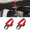 deemars 2PCS Überrollbügel Kleiderbügel Kleiderhaken, Automotive Haltegriffe, Auto-Innenraum-Zubehör Haltbarer Kleiderbügel-Gürtel Geeignet für Jeep Wrangler CJ YJ TJ LJ JK JKU JL JLU JT (Rot)