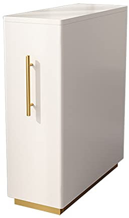 HASMI Comodino Comodino Bianco con 2 Cassetti, Tavolino in MDF in Stile Complessivo Comodino dal Design Ultra Sottile for Soggiorno Spazio Ristretto Comodini Camera