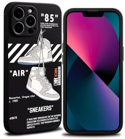 VVVLGD Cool Phone Case for iPhone 13 Pro Max Case for Boys Men Drop-Resistant Basketball Shoes Street Design Shockproof Designer Cases Compatible with iPhone 13 Promax Case