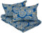 Fabsy Mikrofaser-Bettwäsche-Set 200x200 cm mit Kissenbezug 2x65x65 cm - Atmungsaktiv bettbezug, Weich bettbezüge, Hochwertiger Reißverschluss - Rosace Bleu - Ruhiges Schlafzimmer Design