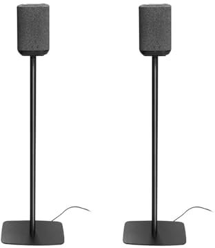 EUGOOCX Speaker Stands Pair for DENON Home 150 Wireless Smart Speaker, Heavy Duty Base Floor Stands for Surround Sound with Power Cord Management