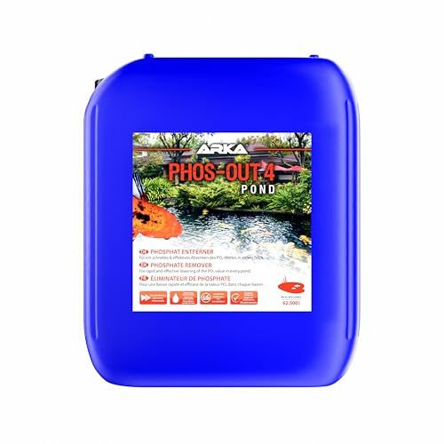 Phosphatentferner Teich 5000 ml - Phos-Out 4 Senkt Phosphat PO4 Sofort | flüssiger Phosphatentferner, ohne Lanthan, senkt Phosphatwert sofort, gegen Algen, Gartenteich Koiteich, Schwimmteich