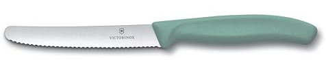 Victorinox Couteau de table Swiss Classic - 1 pièce - Vert menthe - Fabriqué en Suisse - Idéal également comme couteau à petit-déjeuner