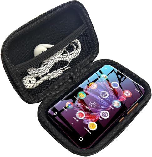 Compatible with TIMMKOO Q5 MP3 Player Case, Blueshaweu Hard Shell Travel and Storage Case Carrying Case Compatible with TIMMKOO Q3E 4.0 MP3 Player / Q5 4.0, Q8 MP3 Player (Black)