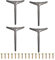 sourcing map 4Pcs Metal Furniture Legs, 10 Triangle Replacement Couch Dresser Legs Furniture Feet for Bed Table Cabinet Sofa(Gun Black)