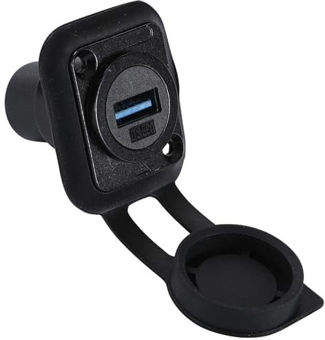 Greluma 1 Stück USB 3.0 D Serie Panel Mount Koppler Pass Through Anschluss | USB A Buchse auf Buchse Anschlussadapter mit Staubkappe