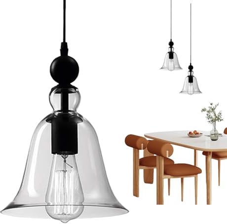 Luce del soffitto in vetro - Apparecchio a soffitto a filo a filo rotondo con tonalità di vetro | Illuminazione interno cablata, lampada a soffitto a cupola vintage, luce di basso profilo per camera d
