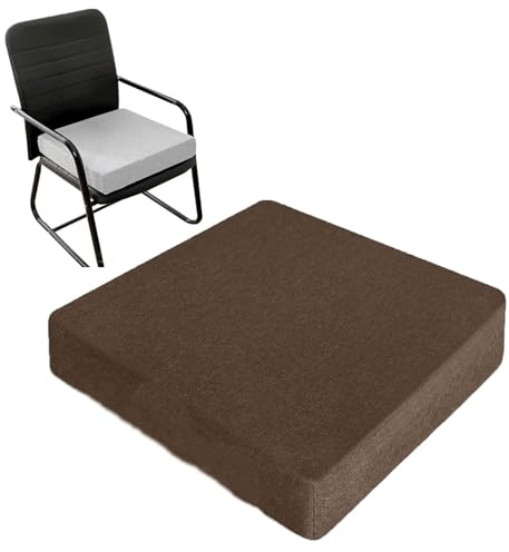 Generisch Sitzerhöhung Sitzkissen Stuhlkissen,Rutschfestes Dicke Bodenkissen Sitzkissen, Für ältere Menschen, Erwachsene Sitzpolster Outdoor, Für Büro Rollstuhl Garten,Dark Brown,60x60x15cm