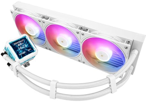 TR-Thermalright FW PRO 360 ARGB Blanc Refroidisseur de processeur liquide, écran LCD IPS 2,73 pouces avec résolution 320x320, magnétique, thème d'écran DIY, pour AM4/AM5, LGA1851 /1700 /115x